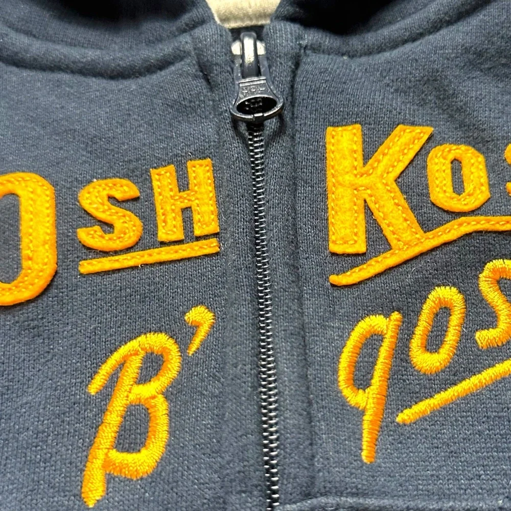 Baby OshKosh B'gosh Navy Blue Zip-Up Hoodie Sweatshirt